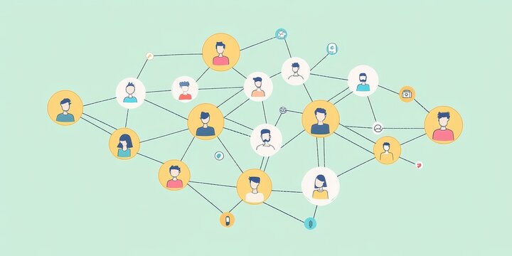 A Network Graph Illustrating Interconnected Individuals
