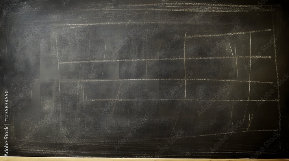 Leinwandbilder blank chalkboard or blackboard background with dark grungy and textured surface clean minimalistic l