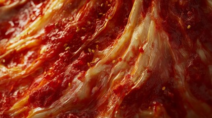 Obraz premium A kimchi close-up, food design, dynamic, dramatic compositions, with copy space
