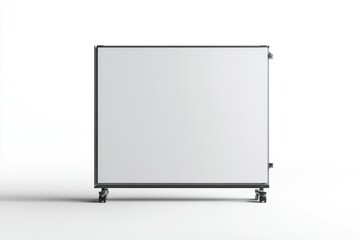 Blank Whiteboard on Wheels Mobile Presentation Surface with Black Frame for Office Use