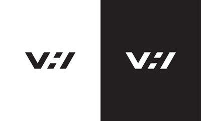 VH logo, monogram unique logo, black and white logo, premium elegant logo Vector