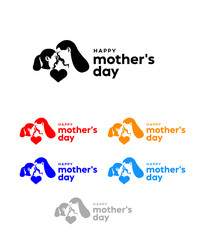 Happy Mothers Day  Mom Love Heart Design