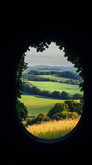 Peering into Serenity: A Keyhole View of the Countryside's Hidden Charm