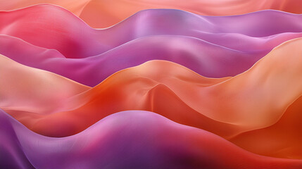 Obraz premium Abstract silk fabric waves, gradient colors, soft texture, background, design