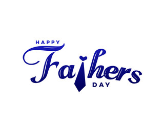 Happy Fathers Day Celebration Elegant Typography and Tie Design
