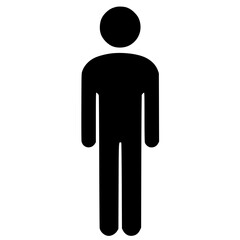 Simple stick man silhouette