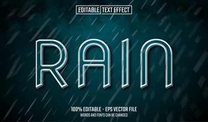 rain editable text effect