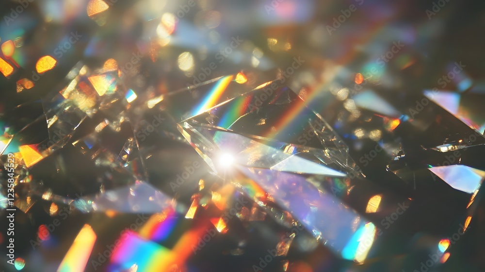 Leinwandbilder captivating crystalline brilliance prismatic reflections and radiant glow of a mesmerizing gemstone 