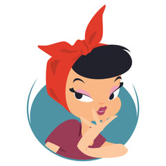 Beautiful girl headscarf.