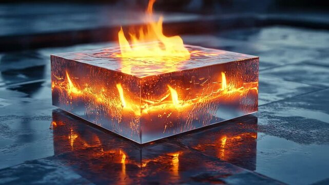 Frozen Fire: A Paradoxical Digital Art