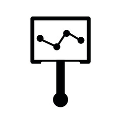 presenting marketing analysis icon.