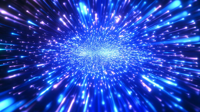 Abstract visualization of Internet expansion with GL