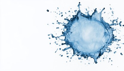Obraz premium Abstract Blue Water Splash on White Background