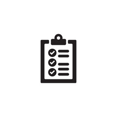 Checklist icon with paper and check marks for tasks and organization use