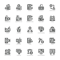 Fototapeta premium Digital Wallet Icon pack for your website, mobile, presentation, and logo design. Digital Wallet Icon solid design. Vector graphics illustration and editable stroke.
