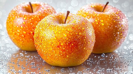 Clipart png image of a yellow apple . 