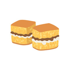 Martabak with chocolate and cheese Indonesian food vector