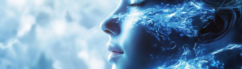 Dynamic human graphics depict action and motion.