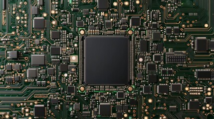 Macro View of GPU Backside Circuitry and Electronic Components