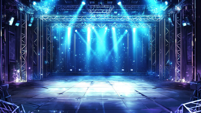 幻想的なナイトクラブステージの背景