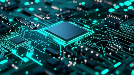 Fototapeta premium Geometric Fractal Expansions in Technological Circuitry Design