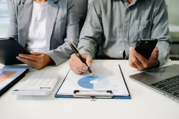 Business project team working together at meeting room at office.