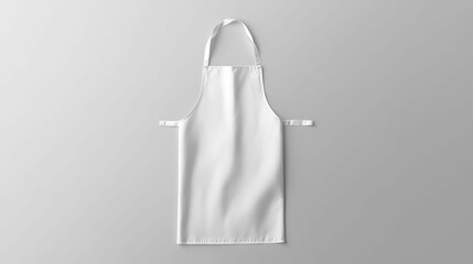 Clean white apron hanging, ready to use.