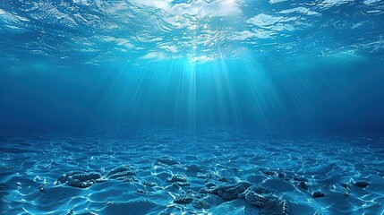 The Enigmatic Allure: Peering into the Dark Blue Ocean Surface from Underwate