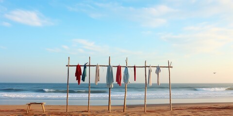 drying on the beach