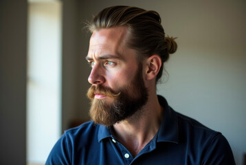Fototapeta premium A man's contemplative look