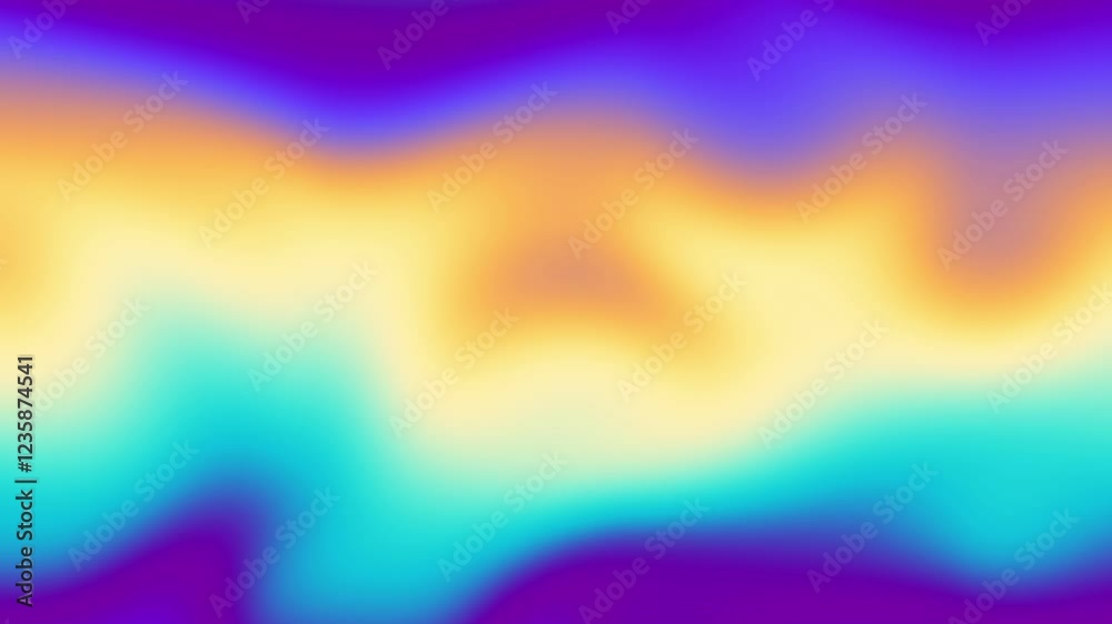 Poster Rainbow color blurred gradient with lights us background with copy space for graphic design. 4k motion animation .