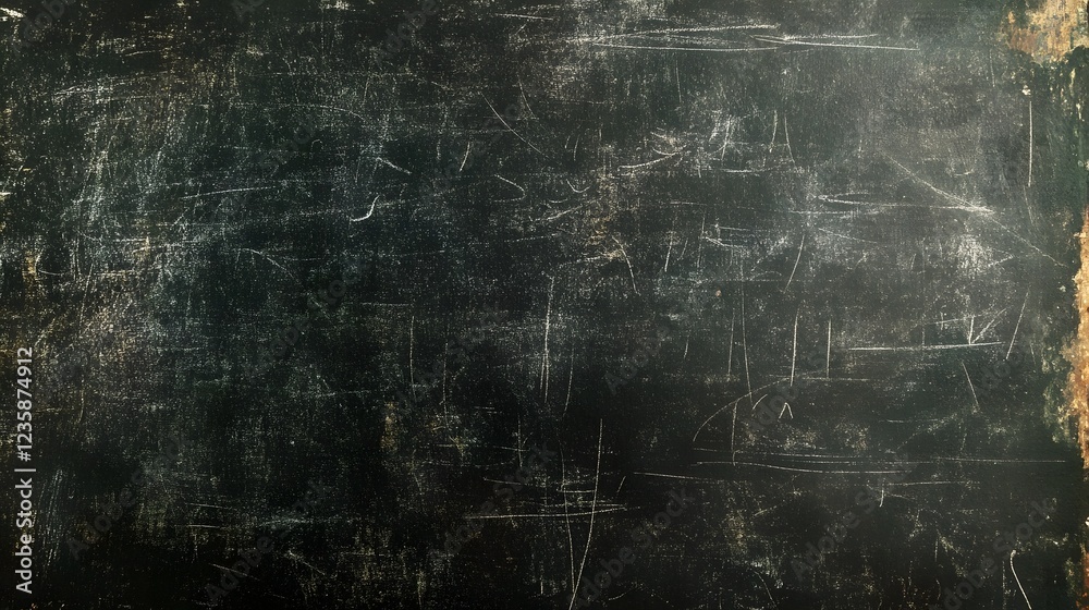 Poster grungy textured vintage chalkboard wall background with scratched and distressed surface moody indus