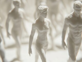 Obraz premium Movement visuals include human figures to symbolize activity.