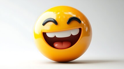 Fototapeta premium 3D laughing emoji (1)