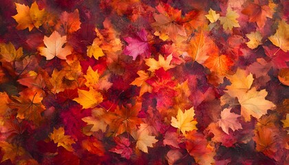 Fototapeta premium Autumn Maple Leaves Colorful Fall Foliage