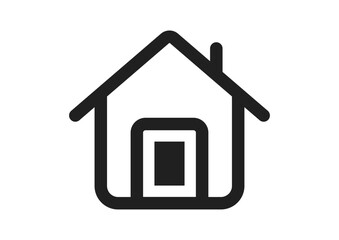 Web home icon sign isolated on white background vector illustration. 