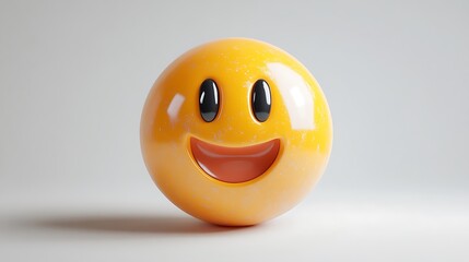 Fototapeta premium 3D Smiling Emoji on Light Background