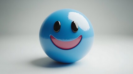 3D Smiling Emoji Isolated on White Background. Possible Use Stock Photo