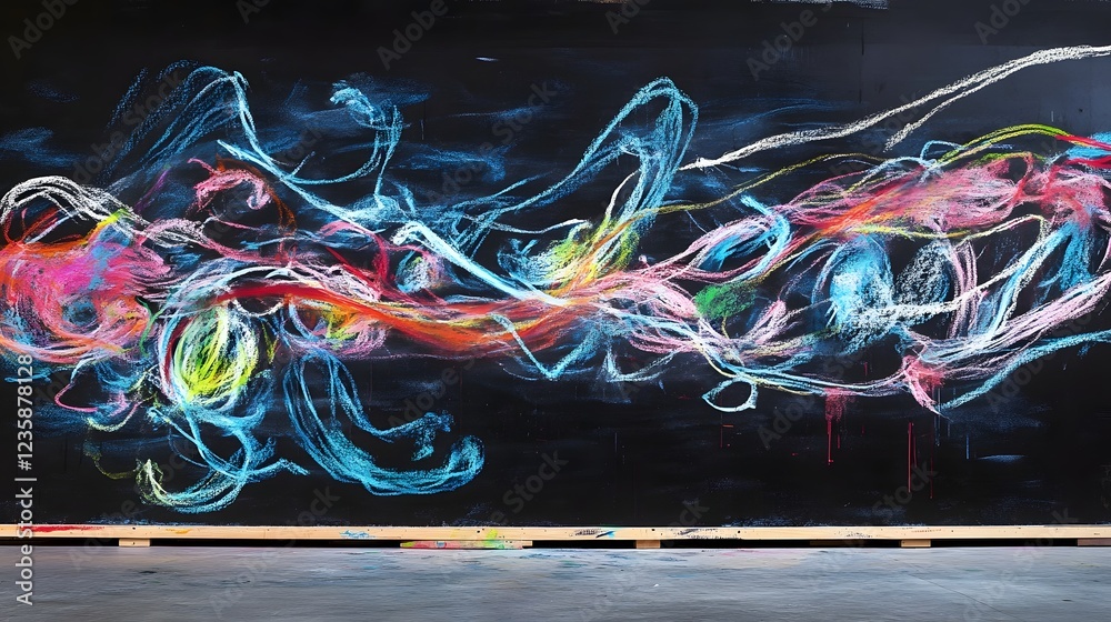 Poster Mesmerizing Chromatic Surge of Ethereal Digital Fluid Art Explosion An abstract visually captivating digital art composition featuring a dynamic vivid display of colorful