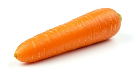 Fresh Organic Carrot Vegetable Single Isolated on White Background