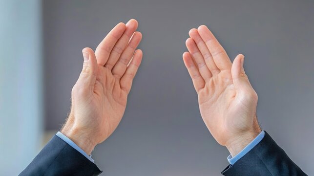 Close-Up of Hands Clapping in Recognition