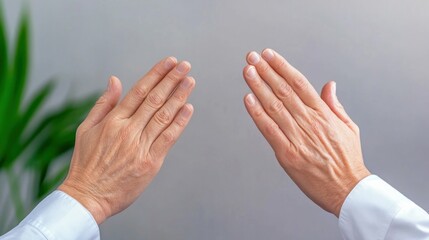 Close-Up of Hands Clapping in Recognition