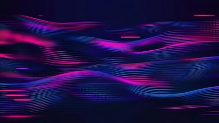 Abstract digital waves, vibrant colors, dynamic motion, background for technology, futuristic design