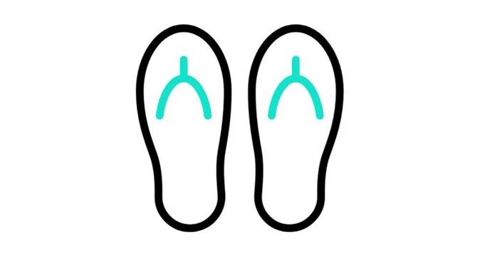 blue flip flop