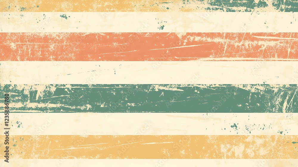 Poster Vintage striped background with distressed texture. Possible use graphic design element, website banner