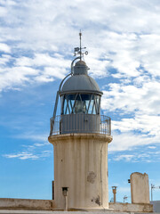 Faro de Garrucha situado en la ciudad de Garrucha, provincia de Almería, Andalucía, España