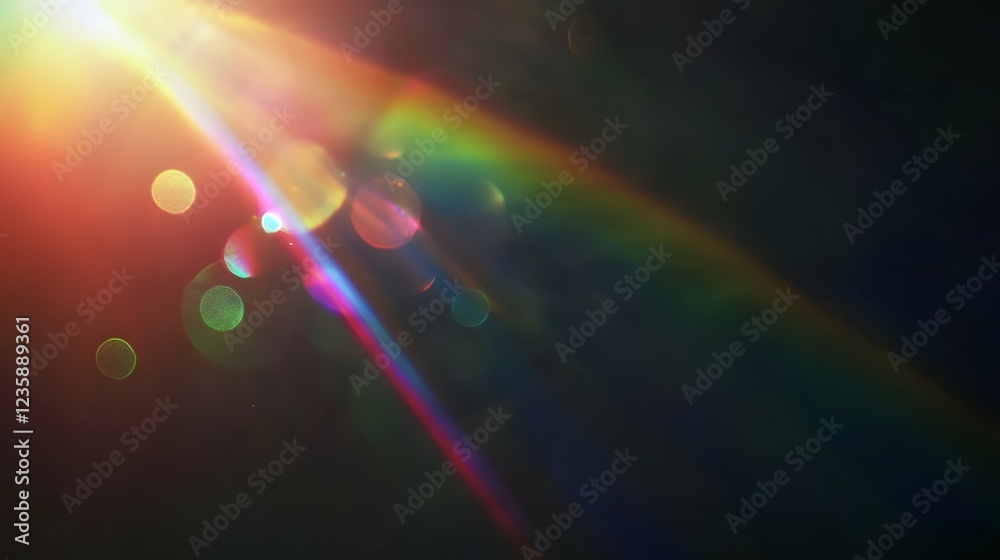 Fototapete radiant illumination glowing multicolored beams of light and color create a dreamlike ethereal and c