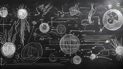 rendering of various cosmic phenomena celestial objects and astronomical structures within the vast and mysterious universe  This digital showcases a surreal abstract