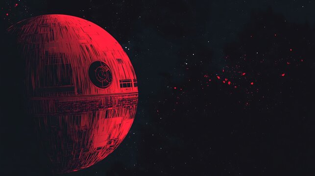 Red Death Star in Space