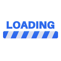 PNG 3D Loading Bar Icon Isolated on a White Background